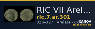 RIC VII Arelate 301 — CANOA