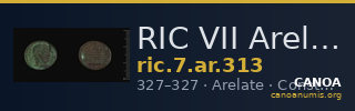 RIC VII Arelate 313 — CANOA
