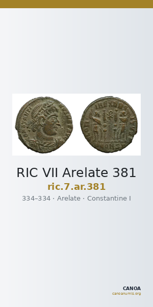 RIC VII Arelate 381 — CANOA