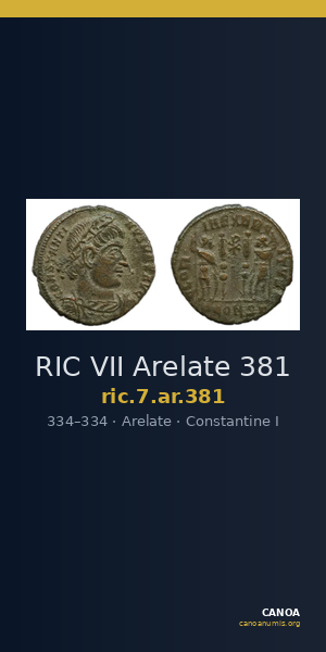 RIC VII Arelate 381 — CANOA