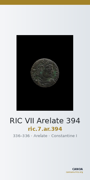 RIC VII Arelate 394 — CANOA
