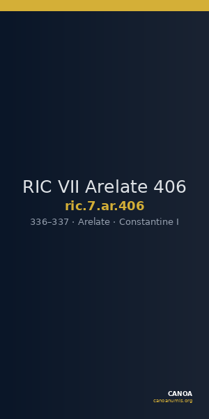 RIC VII Arelate 406 — CANOA