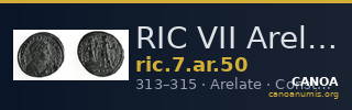 RIC VII Arelate 50 — CANOA