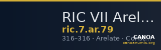 RIC VII Arelate 79 — CANOA