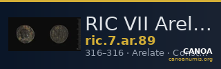 RIC VII Arelate 89 — CANOA