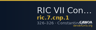 RIC VII Constantinople 1 — CANOA