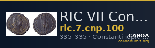 RIC VII Constantinople 100 — CANOA