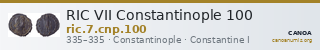 RIC VII Constantinople 100 — CANOA