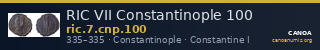 RIC VII Constantinople 100 — CANOA