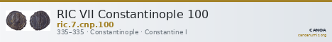 RIC VII Constantinople 100 — CANOA