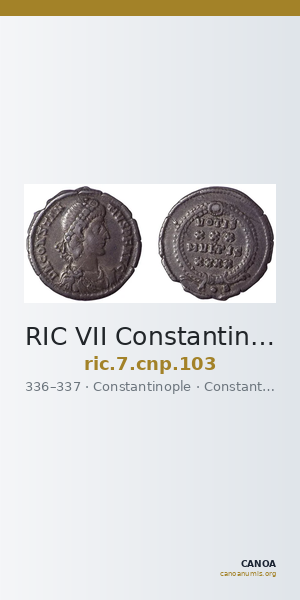 RIC VII Constantinople 103 — CANOA