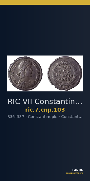 RIC VII Constantinople 103 — CANOA