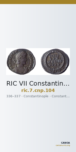 RIC VII Constantinople 104 — CANOA