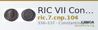 RIC VII Constantinople 104 — CANOA