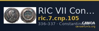 RIC VII Constantinople 105 — CANOA