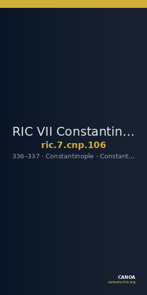 RIC VII Constantinople 106 — CANOA