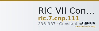 RIC VII Constantinople 111 — CANOA