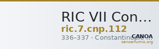 RIC VII Constantinople 112 — CANOA