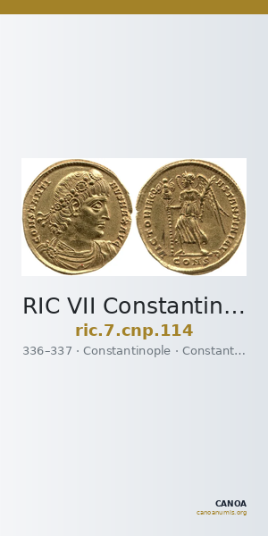 RIC VII Constantinople 114 — CANOA