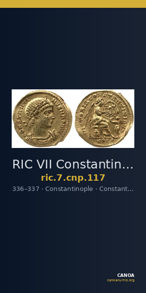 RIC VII Constantinople 117 — CANOA