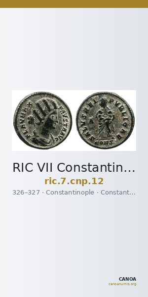 RIC VII Constantinople 12 — CANOA