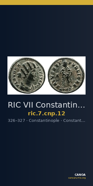 RIC VII Constantinople 12 — CANOA
