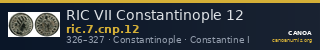 RIC VII Constantinople 12 — CANOA