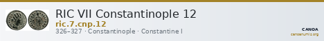 RIC VII Constantinople 12 — CANOA