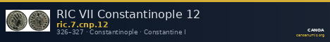 RIC VII Constantinople 12 — CANOA