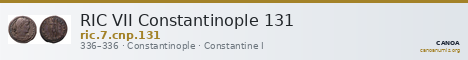RIC VII Constantinople 131 — CANOA