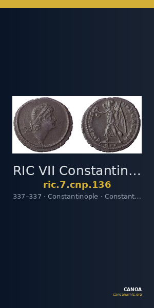 RIC VII Constantinople 136 — CANOA