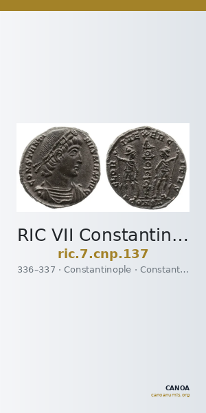 RIC VII Constantinople 137 — CANOA