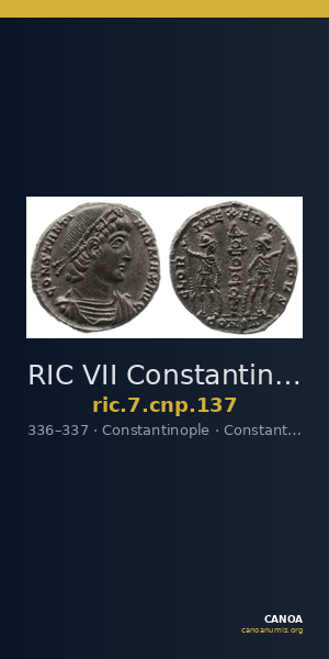 RIC VII Constantinople 137 — CANOA