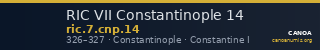 RIC VII Constantinople 14 — CANOA