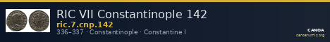 RIC VII Constantinople 142 — CANOA