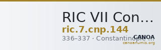 RIC VII Constantinople 144 — CANOA