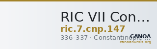 RIC VII Constantinople 147 — CANOA