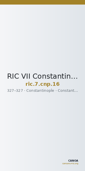 RIC VII Constantinople 16 — CANOA