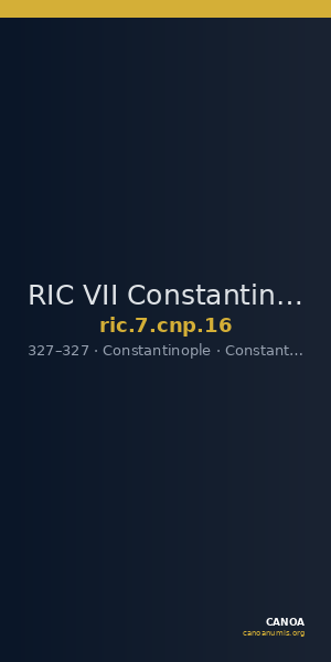 RIC VII Constantinople 16 — CANOA