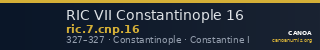 RIC VII Constantinople 16 — CANOA