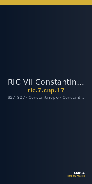 RIC VII Constantinople 17 — CANOA