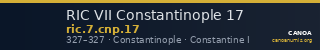 RIC VII Constantinople 17 — CANOA
