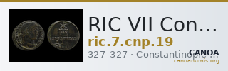 RIC VII Constantinople 19 — CANOA