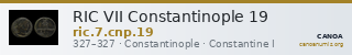 RIC VII Constantinople 19 — CANOA