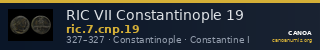 RIC VII Constantinople 19 — CANOA
