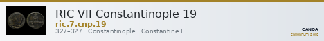 RIC VII Constantinople 19 — CANOA
