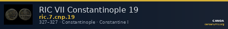 RIC VII Constantinople 19 — CANOA