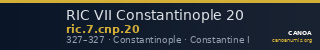 RIC VII Constantinople 20 — CANOA