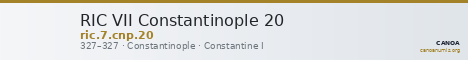 RIC VII Constantinople 20 — CANOA