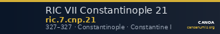 RIC VII Constantinople 21 — CANOA